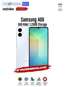 Samsung A06 - 6GB RAM - 128GB Storage - PTA Approved - 12 Months Warranty - Blue - The Original Bro Mobiles - TOB41